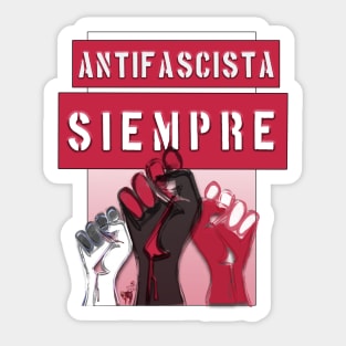 Antifascista Siempre BWR Spanish Sticker